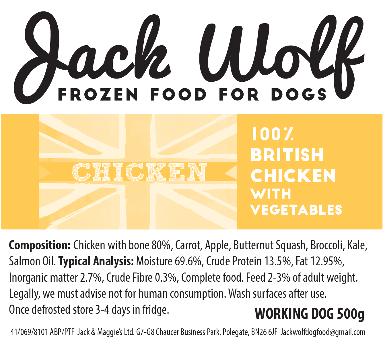 Jack wolf frozen dog food online