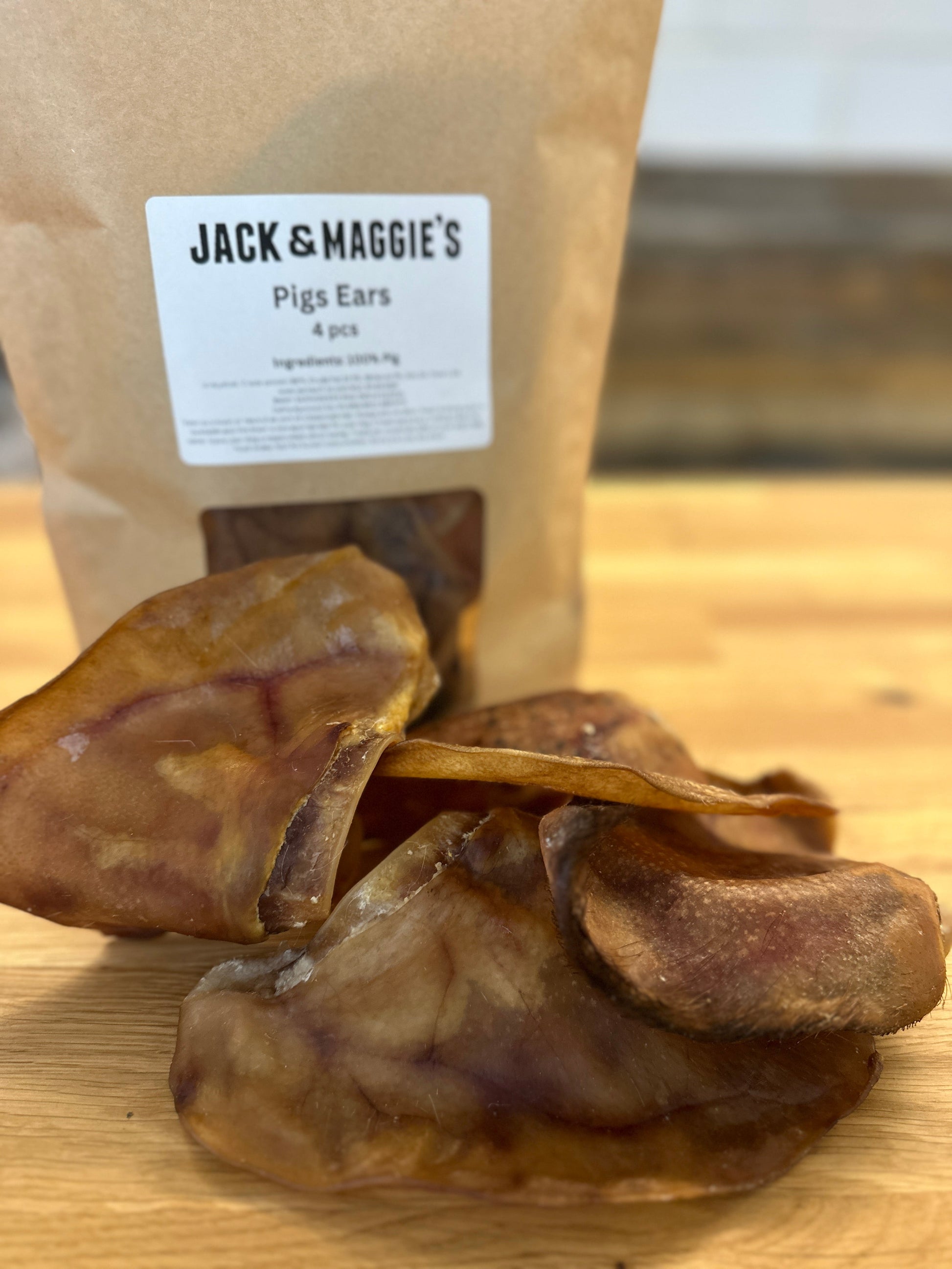 Jack Wolf Dried Pigs Ears 4 pcs