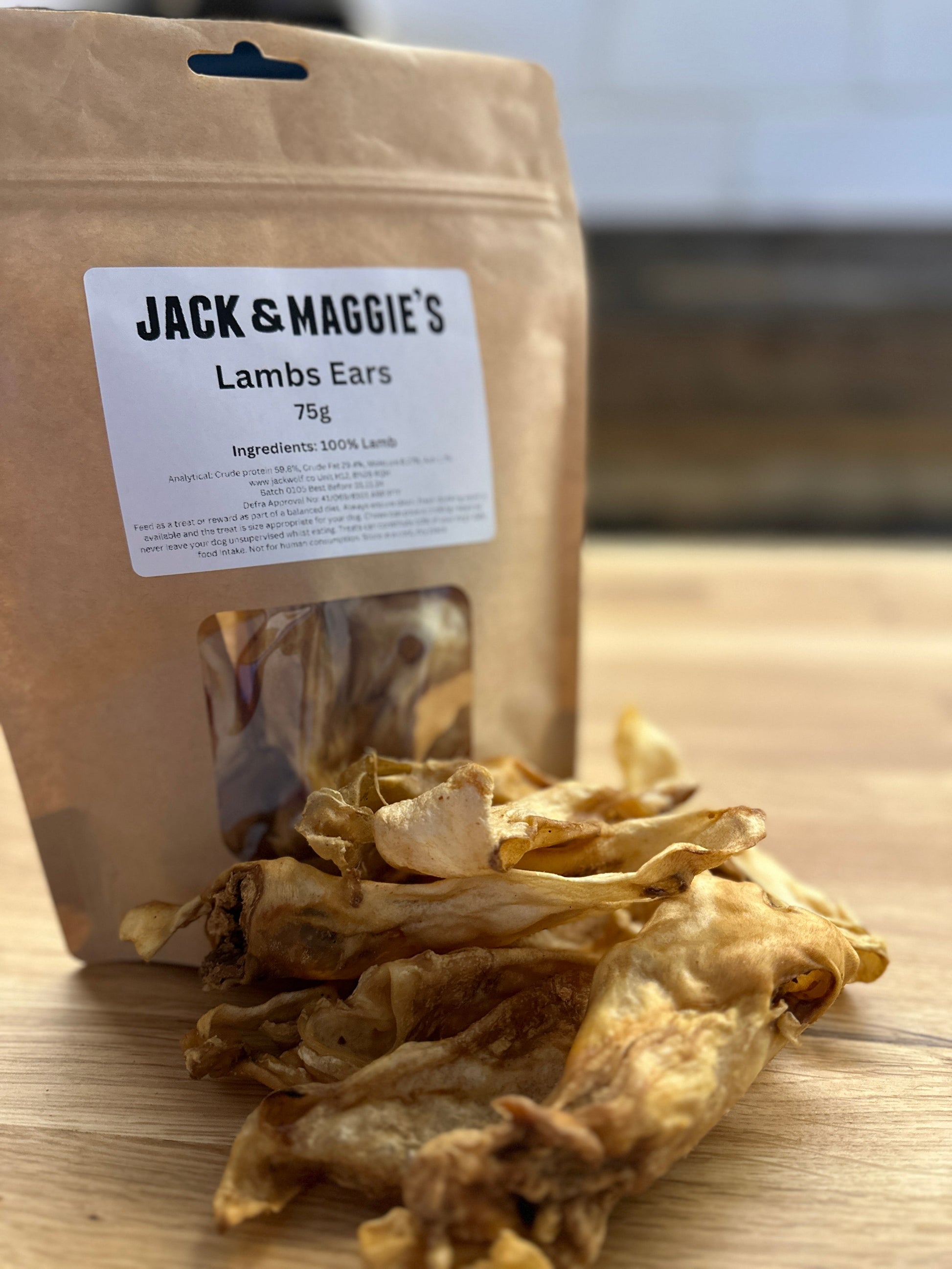 Jack Wolf Lamb Ears 75g Lamb Ears 75g