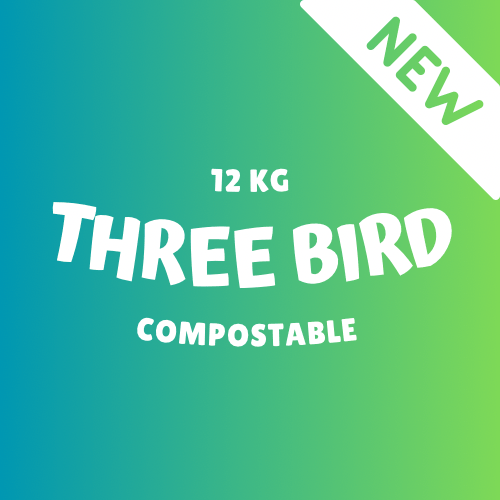 Jack Wolf Raw food *New* Three Bird 12kg - Compostable